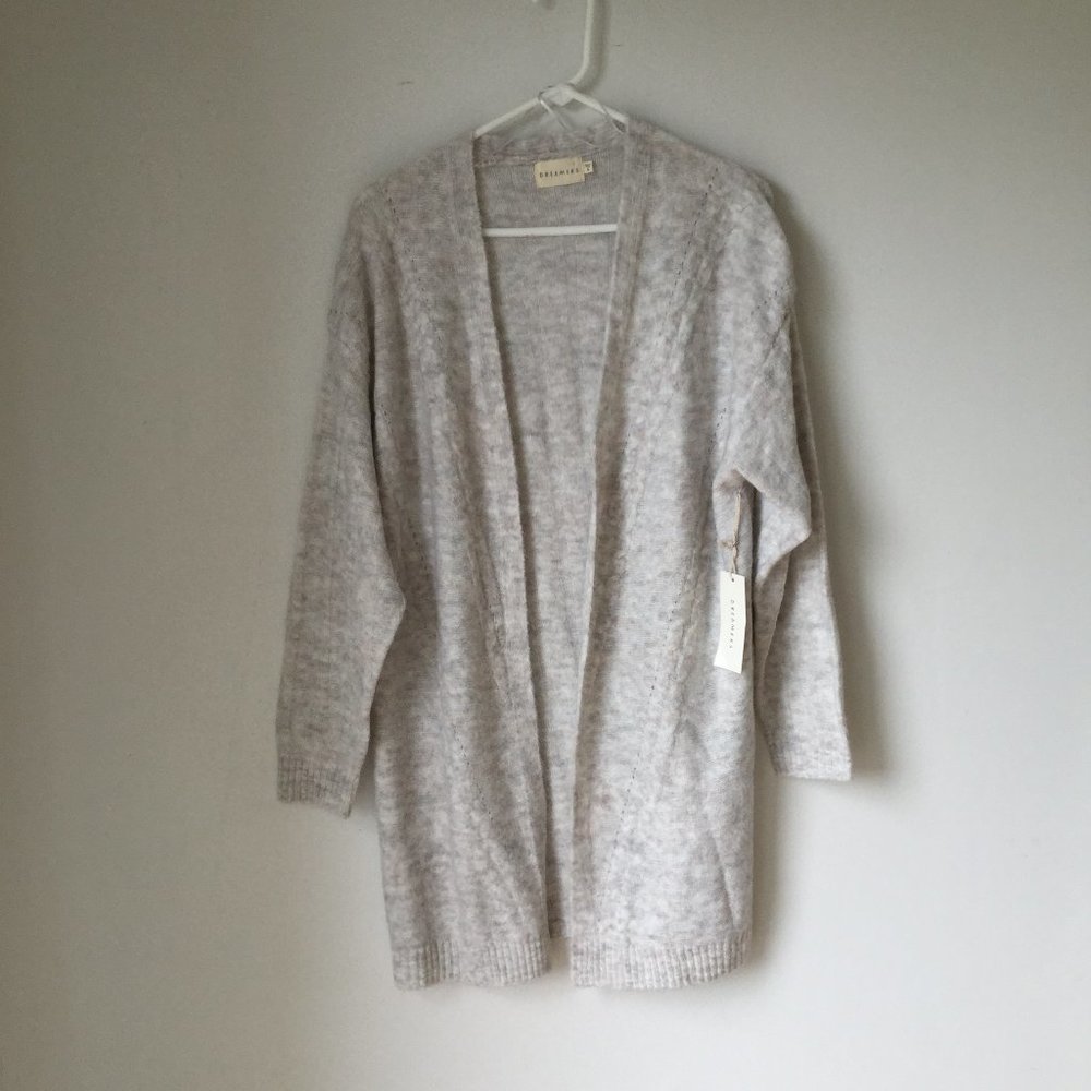 Dreamers Open Front Long Cardigan Size M